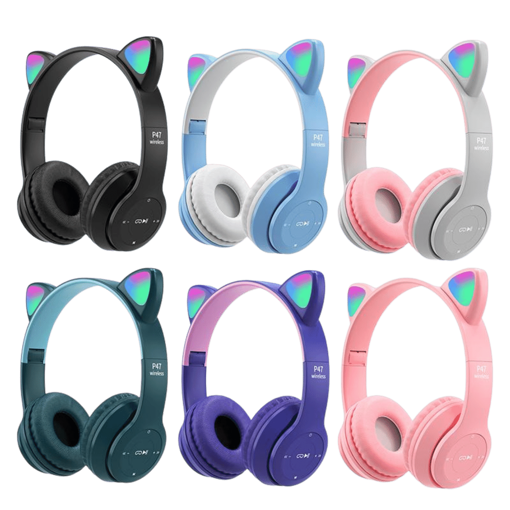 Imagen de Audifonos Bluetooth Gatita con Luces P47M